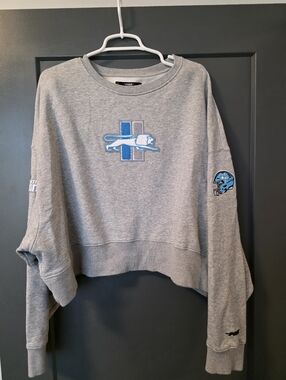 Detroit LionsWomen's Pro Standard Heather Gray Detroit Lions New Helmet Capsule